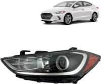 2017 2018 Hyundai Elantra ECO, SE,Value Edition Halogen Headlight Headlamp Assembly with Bulb Left/Right Side