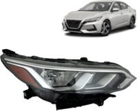 2020 2021 2022 Nissan Sentra S/SV Halogen Headlights Assembly Left/Driver Side Partslink: NI2503276, OEM: 26010-6LB0A