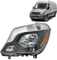 2014 2015 2016 2017 2018 Mercedes Sprinter 2500/3500 Halogen Headlight Headlamp Assembly with Bulb Left/Driver Side