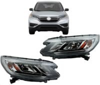 Honda CR-V EX/EX-L/SE 2015-2016 Headlights Assembly Set with LED DRL Left/Right Side