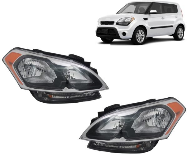 Kia 2012-2013 Soul Base, Soul +, Soul ! Halogen Headlight Driver & Passenger Side