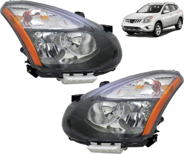 Nissan 2014-2015 Rogue Select S Halogen Black Headlight Left/Right Side